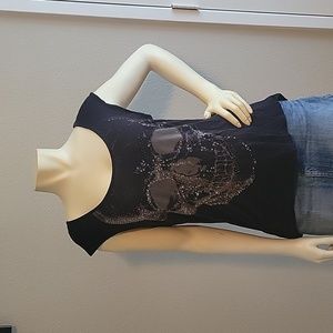 RHINSTONE skull shirt